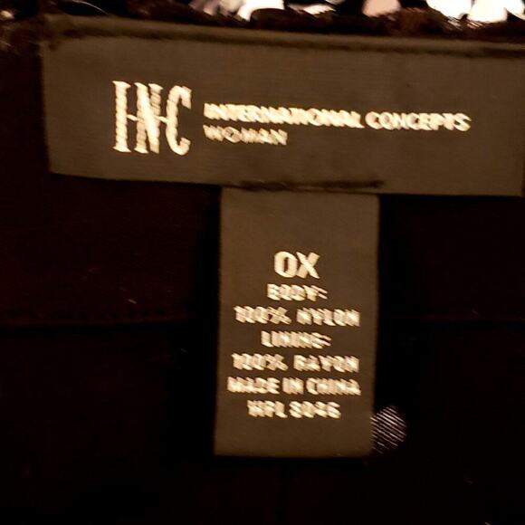 INC International Concepts Woman Open Front Black Sequin Jacket, Size 0X - Picture 6 of 7